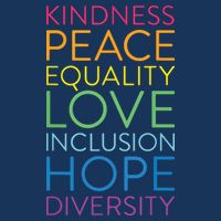 Peace Love Inclusion Equality Diversity Human Rights 16 in Basic Backpack
