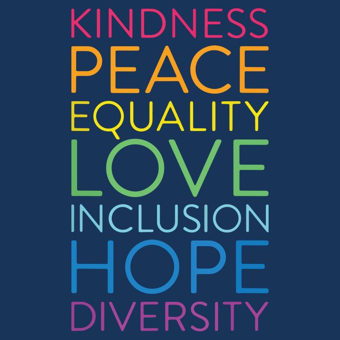 Peace Love Inclusion Equality Diversity Human Rights Baby Bodysuit