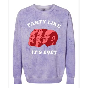 Party Like ItS 1917 Funny Communist Colorblast Crewneck Sweatshirt