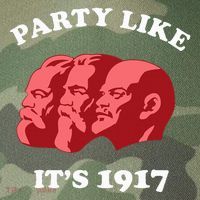 Party Like ItS 1917 Funny Communist Legacy Tie Dye Trucker Hat