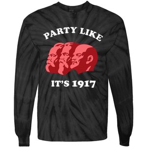 Party Like ItS 1917 Funny Communist Tie-Dye Long Sleeve Shirt