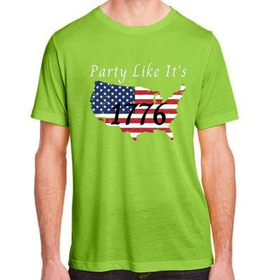 Party Like It’s 1776, American, 4th Of July US Flag, Liberty, Freedom Adult ChromaSoft Performance T-Shirt