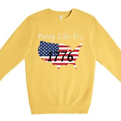 Party Like It’s 1776, American, 4th Of July US Flag, Liberty, Freedom Premium Crewneck Sweatshirt