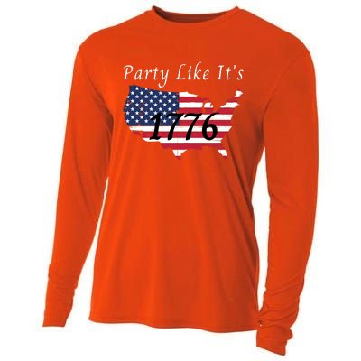 Party Like It’s 1776, American, 4th Of July US Flag, Liberty, Freedom Cooling Performance Long Sleeve Crew