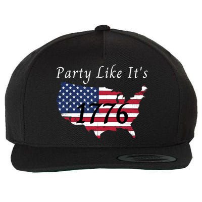 Party Like It’s 1776, American, 4th Of July US Flag, Liberty, Freedom Wool Snapback Cap