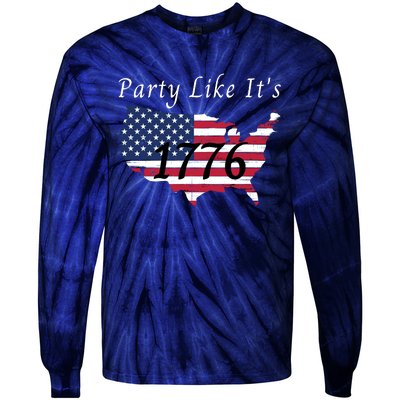 Party Like It’s 1776, American, 4th Of July US Flag, Liberty, Freedom Tie-Dye Long Sleeve Shirt