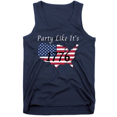 Party Like It’s 1776, American, 4th Of July US Flag, Liberty, Freedom Tank Top