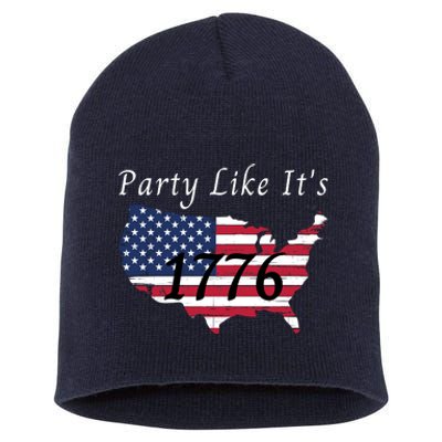 Party Like It’s 1776, American, 4th Of July US Flag, Liberty, Freedom Short Acrylic Beanie