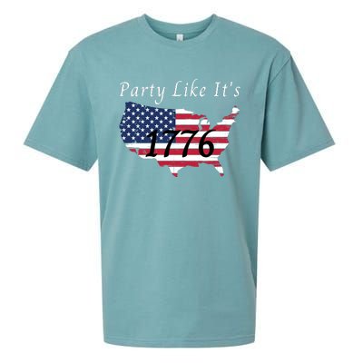 Party Like It’s 1776, American, 4th Of July US Flag, Liberty, Freedom Sueded Cloud Jersey T-Shirt