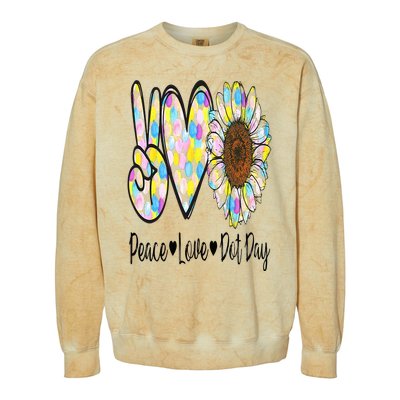 Peace Love International Dot Day Happy Dot Day Colorful Colorblast Crewneck Sweatshirt