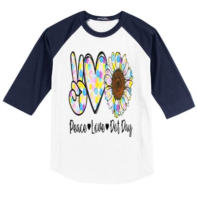 Peace Love International Dot Day Happy Dot Day Colorful Baseball Sleeve Shirt