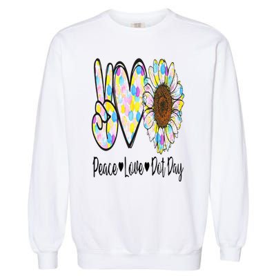 Peace Love International Dot Day Happy Dot Day Colorful Garment-Dyed Sweatshirt