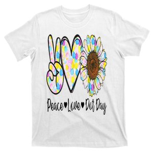 Peace Love International Dot Day Happy Dot Day Colorful T-Shirt