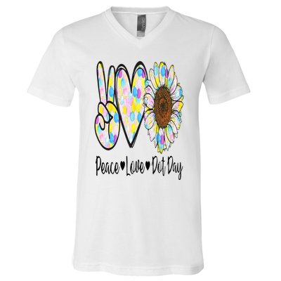 Peace Love International Dot Day Happy Dot Day Colorful V-Neck T-Shirt