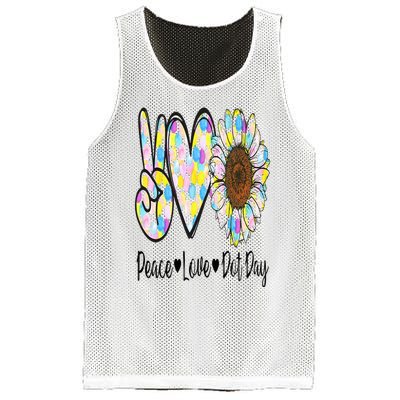 Peace Love International Dot Day Happy Dot Day Colorful Mesh Reversible Basketball Jersey Tank