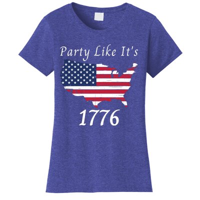 Party Like It’s 1776, American, US Flag, 4th Of July, Liberty, Freedom Women's T-Shirt