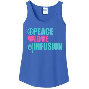 Peace Love Infusion Work Hospital Nursing Great Gift Ladies Essential Tank