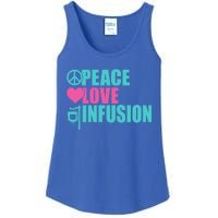 Peace Love Infusion Work Hospital Nursing Great Gift Ladies Essential Tank