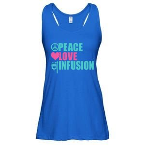 Peace Love Infusion Work Hospital Nursing Great Gift Ladies Essential Flowy Tank