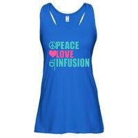 Peace Love Infusion Work Hospital Nursing Great Gift Ladies Essential Flowy Tank