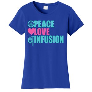 Peace Love Infusion Work Hospital Nursing Great Gift Women's T-Shirt