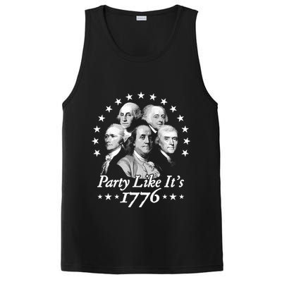 Party Like Its 1776 4th Of July Founding Fathers USA America PosiCharge Competitor Tank