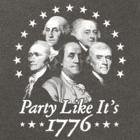 Party Like Its 1776 4th Of July Founding Fathers USA America Cotton Canvas Backpack