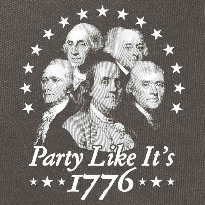 Party Like Its 1776 4th Of July Founding Fathers USA America Cotton Canvas Backpack