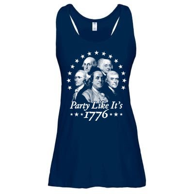 Party Like Its 1776 4th Of July Founding Fathers USA America Ladies Essential Flowy Tank