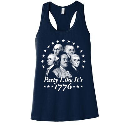 Party Like Its 1776 4th Of July Founding Fathers USA America Womens Tank Top