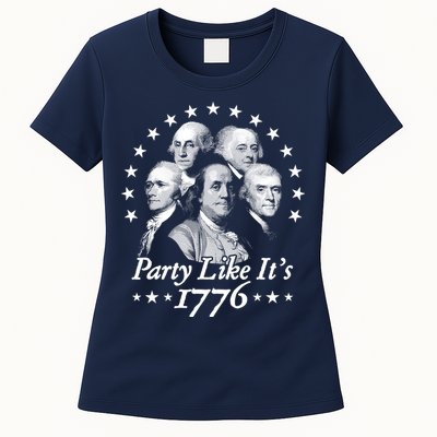 Party Like Its 1776 4th Of July Founding Fathers USA America Womens T-Shirt