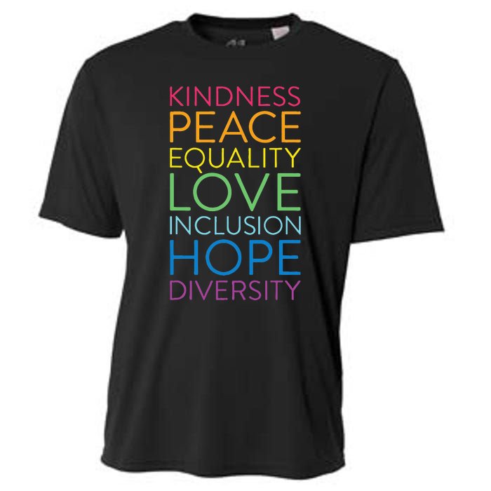 Peace Love Inclusion Equality Diversity Human Rights Cooling Performance Crew T-Shirt