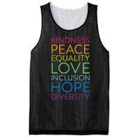 Peace Love Inclusion Equality Diversity Human Rights Mesh Reversible Basketball Jersey Tank