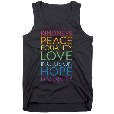 Peace Love Inclusion Equality Diversity Human Rights Tank Top