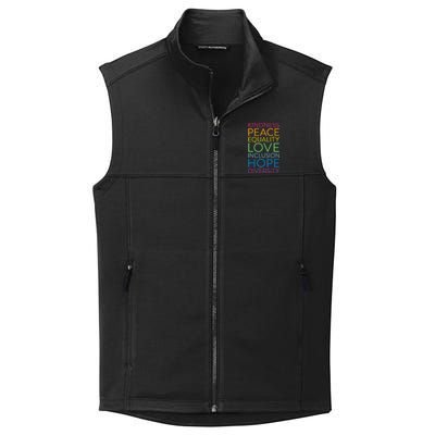 Peace Love Inclusion Equality Diversity Human Rights Collective Smooth Fleece Vest