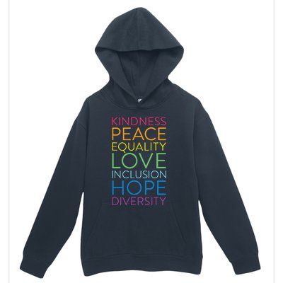 Peace Love Inclusion Equality Diversity Human Rights Urban Pullover Hoodie