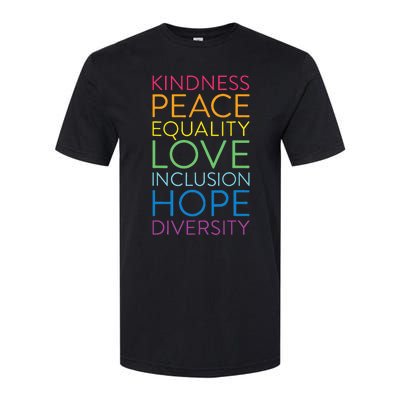 Peace Love Inclusion Equality Diversity Human Rights Softstyle CVC T-Shirt