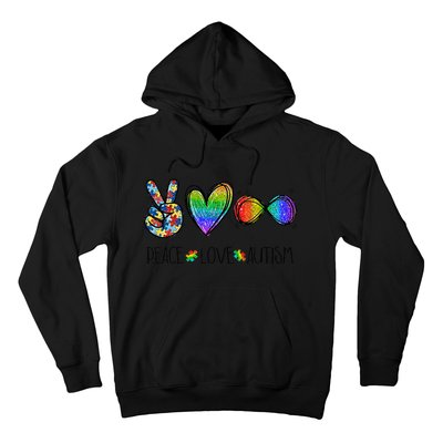 Peace Love Infinity Symbol Cute Autism Awareness Hoodie