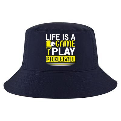 Pickleball Life Is A Game Play Pickleball Funny Pickleball Gift Cool Comfort Performance Bucket Hat