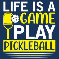 Pickleball Life Is A Game Play Pickleball Funny Pickleball Gift 16 in Basic Backpack