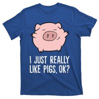 Pigs Lover I Just Really Like Pigs Ok? Cute Pigs Funny Gift T-Shirt