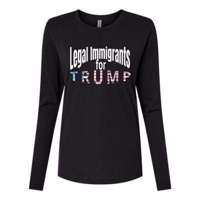 Patriotic Legal Immigrant Support Trump 2024 Womens Cotton Relaxed Long Sleeve T-Shirt