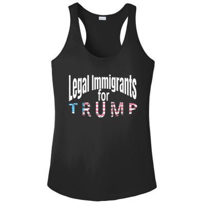 Patriotic Legal Immigrant Support Trump 2024 Ladies PosiCharge Competitor Racerback Tank