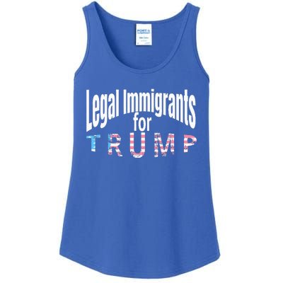 Patriotic Legal Immigrant Support Trump 2024 Ladies Essential Tank