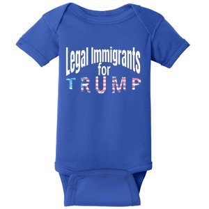 Patriotic Legal Immigrant Support Trump 2024 Baby Bodysuit