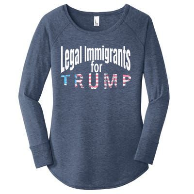 Patriotic Legal Immigrant Support Trump 2024 Women's Perfect Tri Tunic Long Sleeve Shirt