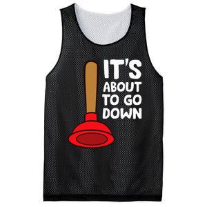 Plumber Lover It's About To Go Down Plumber Mesh Reversible Basketball Jersey Tank