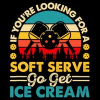 Pickleball Lover If You Want Soft Serve Go Get Ice Cream Stripe Pom Pom Beanie