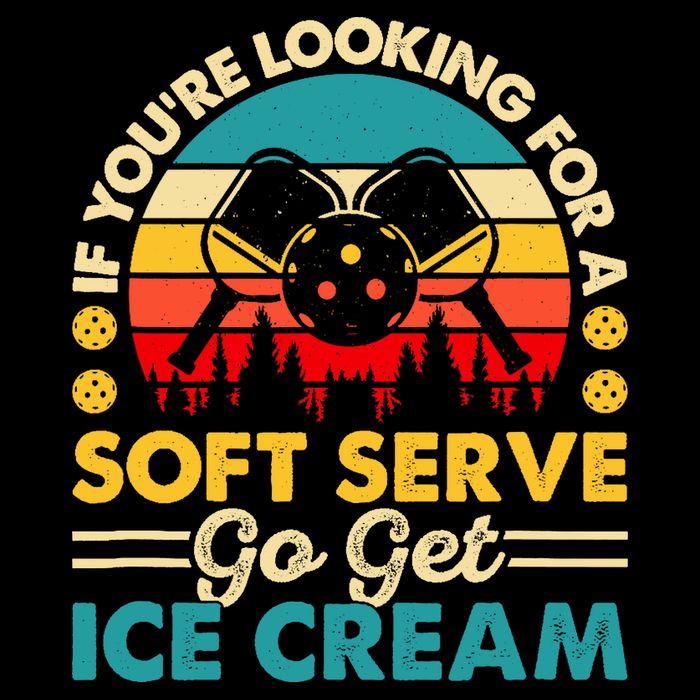 Pickleball Lover If You Want Soft Serve Go Get Ice Cream Stripe Pom Pom Beanie