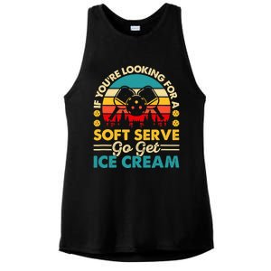 Pickleball Lover If You Want Soft Serve Go Get Ice Cream Ladies PosiCharge Tri-Blend Wicking Tank